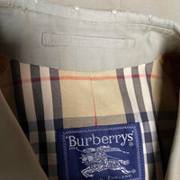 Burberry Vintage Burberrys Khaki Green Novacheck Trench Coat (L)