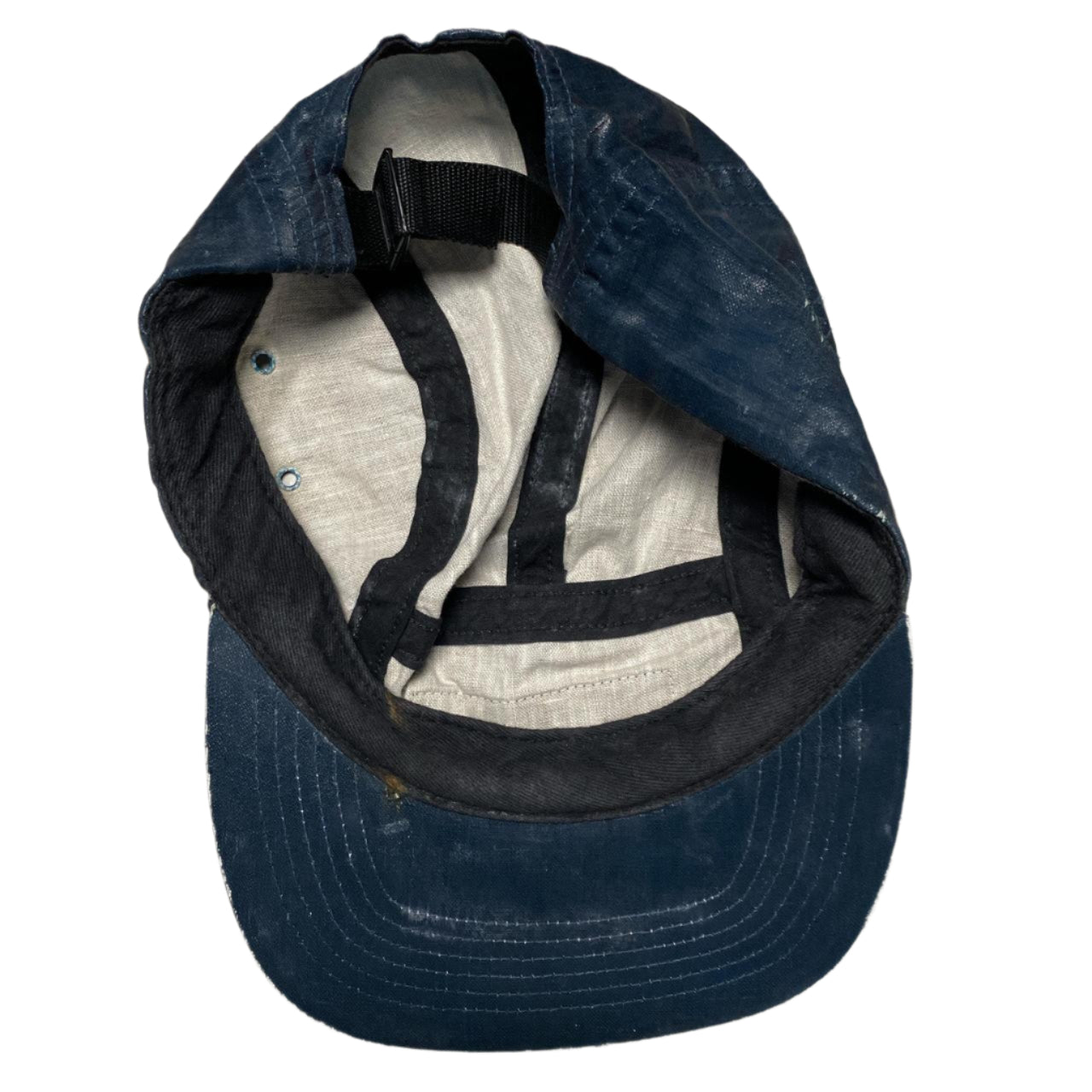 Supreme Navy and White 5 Panel Cap