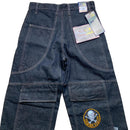 Criminal Damage Skull Embroidery Baggy Cargo Carpenter Jeans (30W)