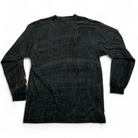 Sideout Vintage y2k Dragon Grey and Yellow Flames Grunge Long Sleeve T Shirt (L)