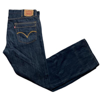 Levis 527 Vintage Gold Swoosh Baggy Navy Jeans (38W)
