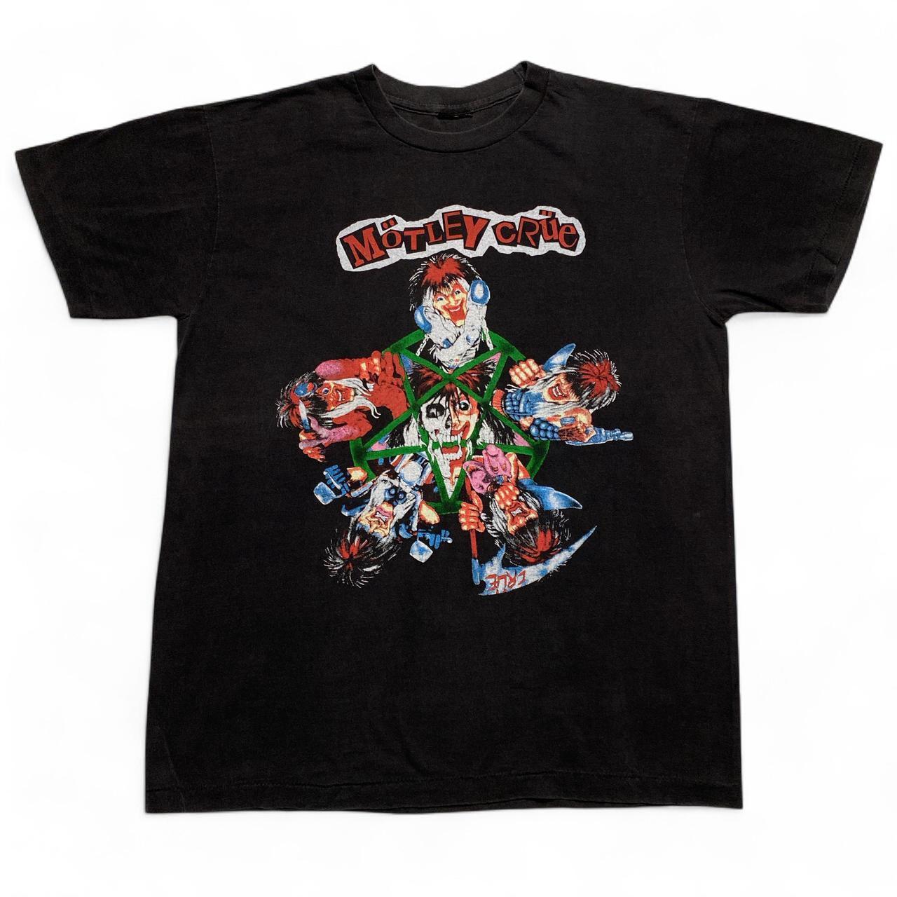 Motley Crue Vintage 90’s Black Magazine Cut Out T Shirt (L)