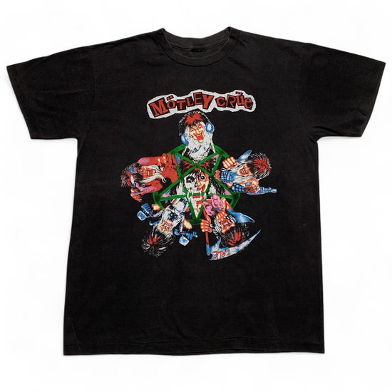 Motley Crue Vintage 90’s Black Magazine Cut Out T Shirt (L)
