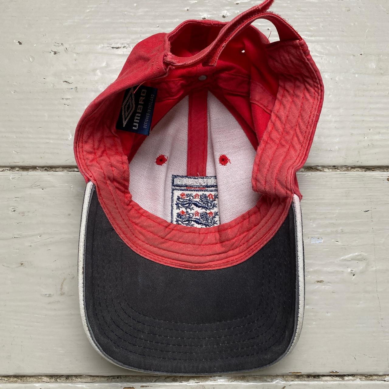 England Umbro Vintage Red and Black Cap