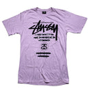 Stussy Lavender Purple and Black T Shirt (M)