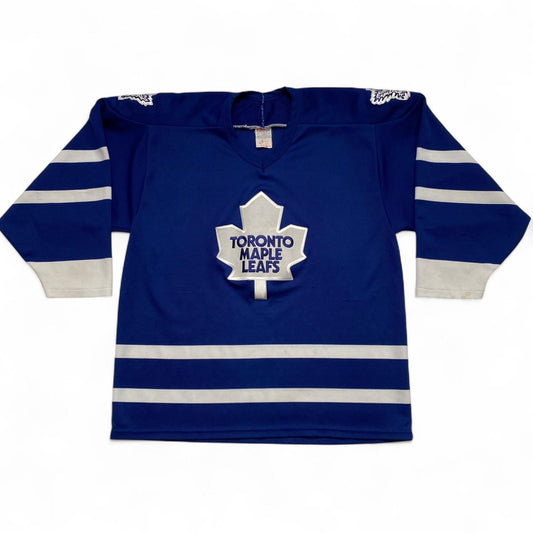 Toronto Maple Leafs CCM Vintage Hockey Jersey Blue and White (M)