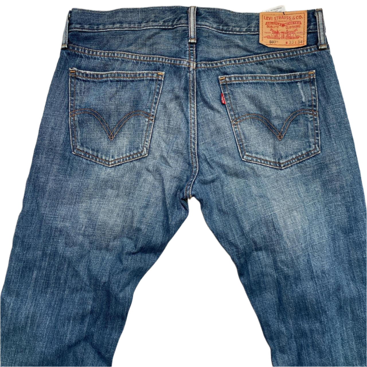 Levis 507 Slim Bootcut Jeans Navy Blue (W 33)