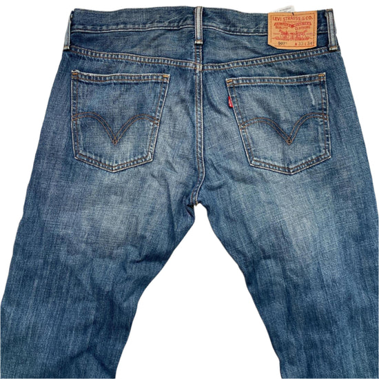 Levis 507 Slim Bootcut Jeans Navy Blue (W 33)