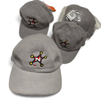 Nike y2k Vintage Grey Fleece Red Swoosh Cap