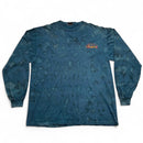 Na Pali Vintage Y2K Dragon Japanese Long Sleeve Blue Tie Dye T Shirt (XL)