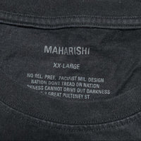 Maharishi Pacifist Military Design Black and White T Shirt (2XL)