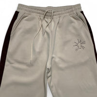 Jehucal Cream and Brown Baggy Trackpant Joggers (L)