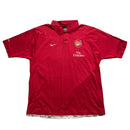 Nike Arsenal Vintage Football Polo Shirt Red and White (2XL)