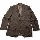 Canali Brown Pin Stripe Suit Wool Jacket Blazer (L)