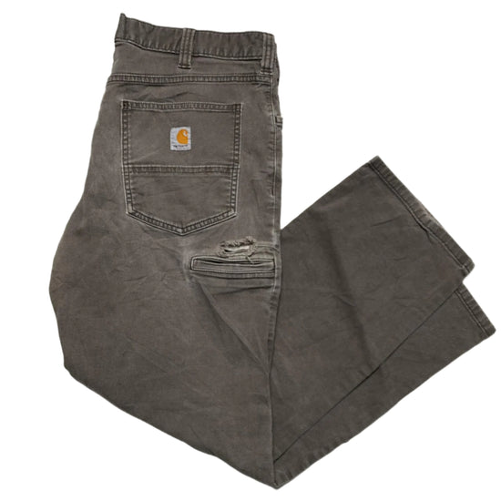 Carhartt Khaki Grey Vintage Workwear Carpenter Cargo Trousers (36W)
