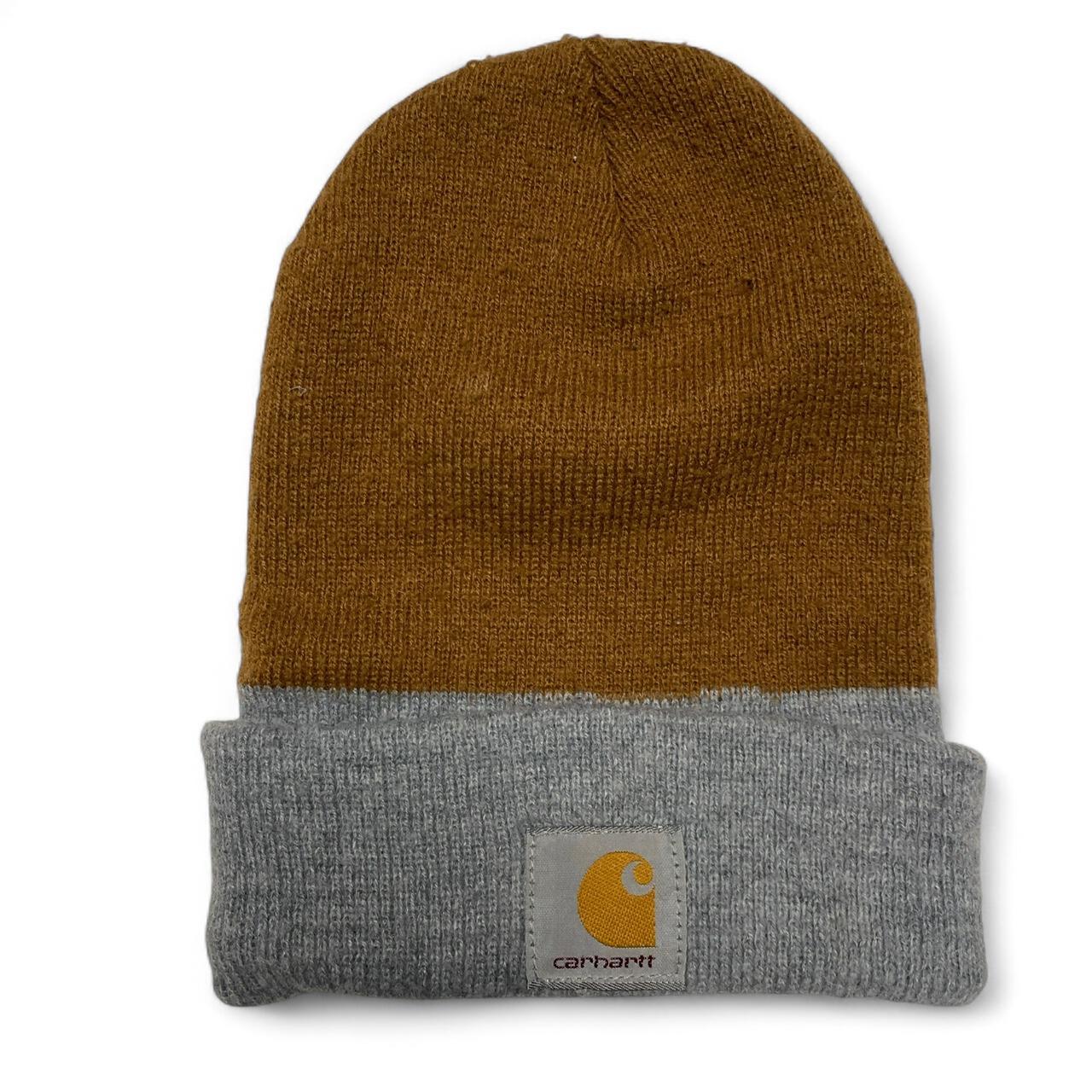 Carhartt Brown and Grey Beanie Hat