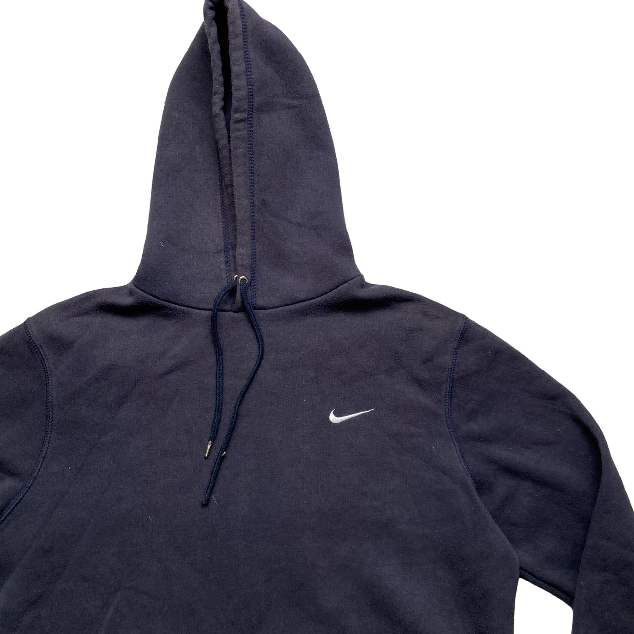 Nike Navy and White Swoosh Hoodie (XL)