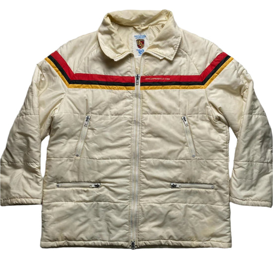 Porsche Vintage Cream Germany Puffer Coat (XL)