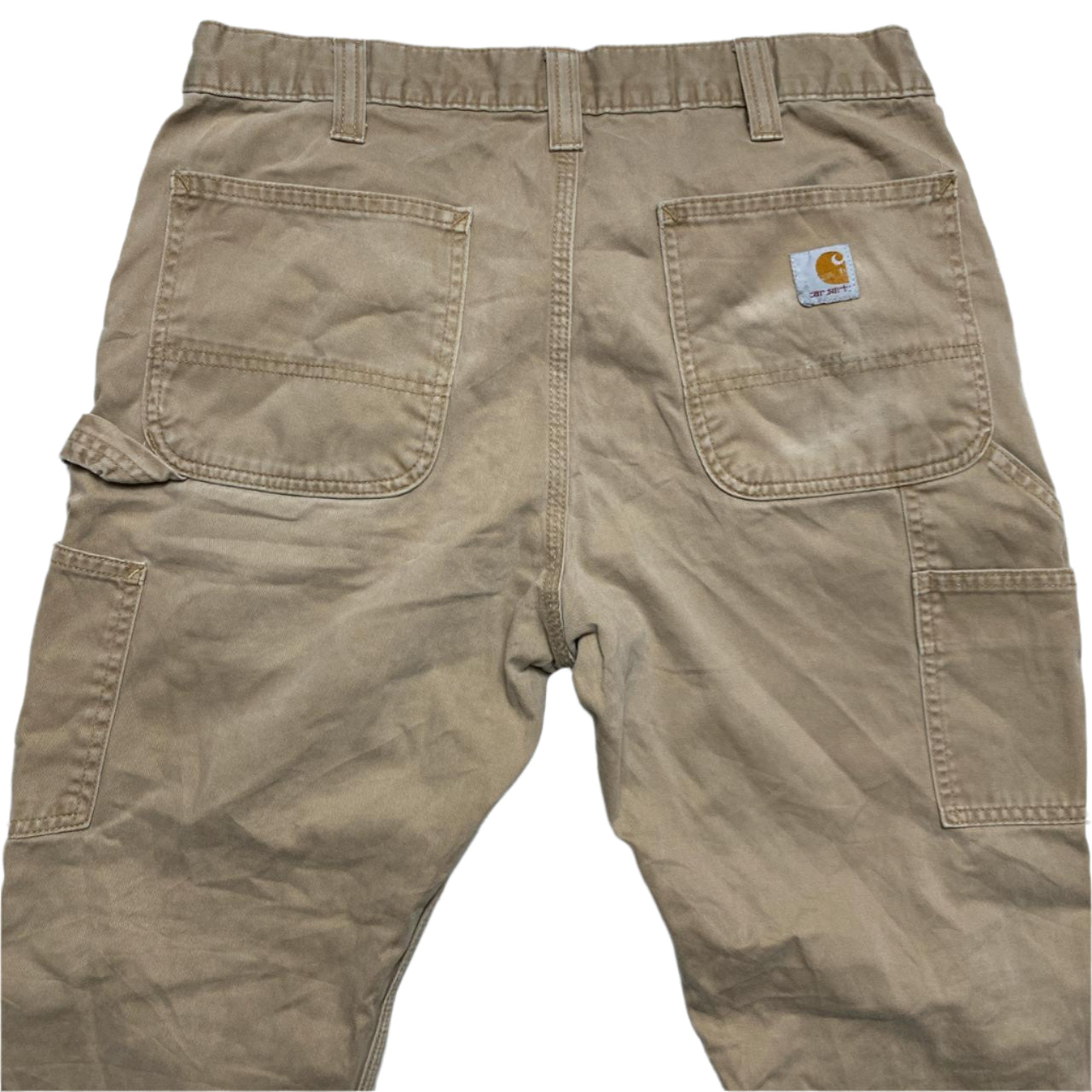 Carhartt Vintage Beige Sand Khaki Carpenter Cargo Trousers (34W)
