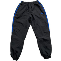 Adidas Blue and Black Baggy Shell Trackpant Bottoms (M)