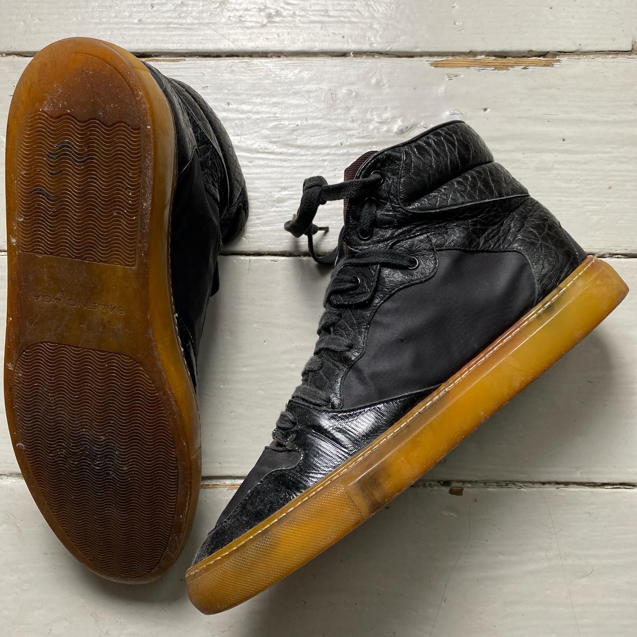 Balenciaga Black and Gum High Top Trainers