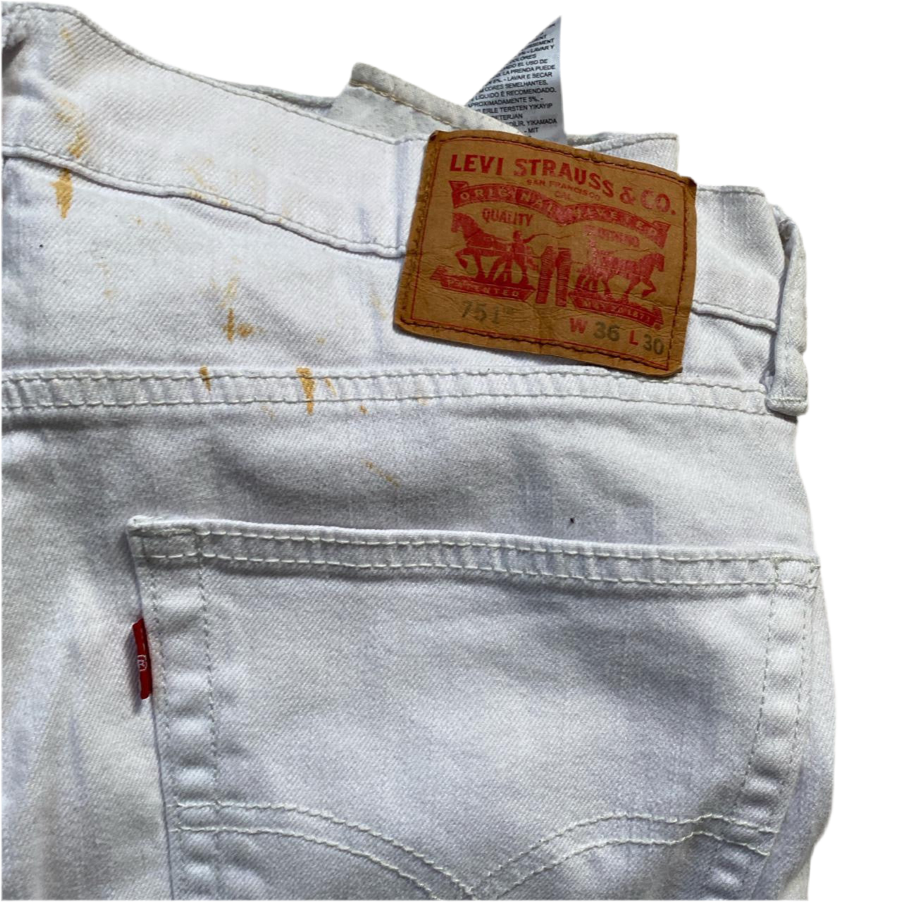 Levis 751 White Jeans (36W)