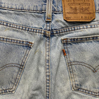 Levis 505 Vintage Stonewash Light Blue Denim Jort Jean Shorts (30W)