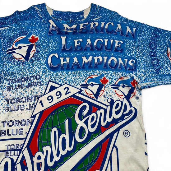 Toronto Blue Jays World Series League Champions 1992 90’s T Shirt White and Blue (XL)
