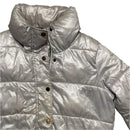 DKNY Silver and Black Puffer Jacket (M)