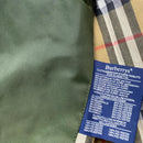 Burberry Burberrys Khaki Green Oilskin Long Trench Coat (XL)