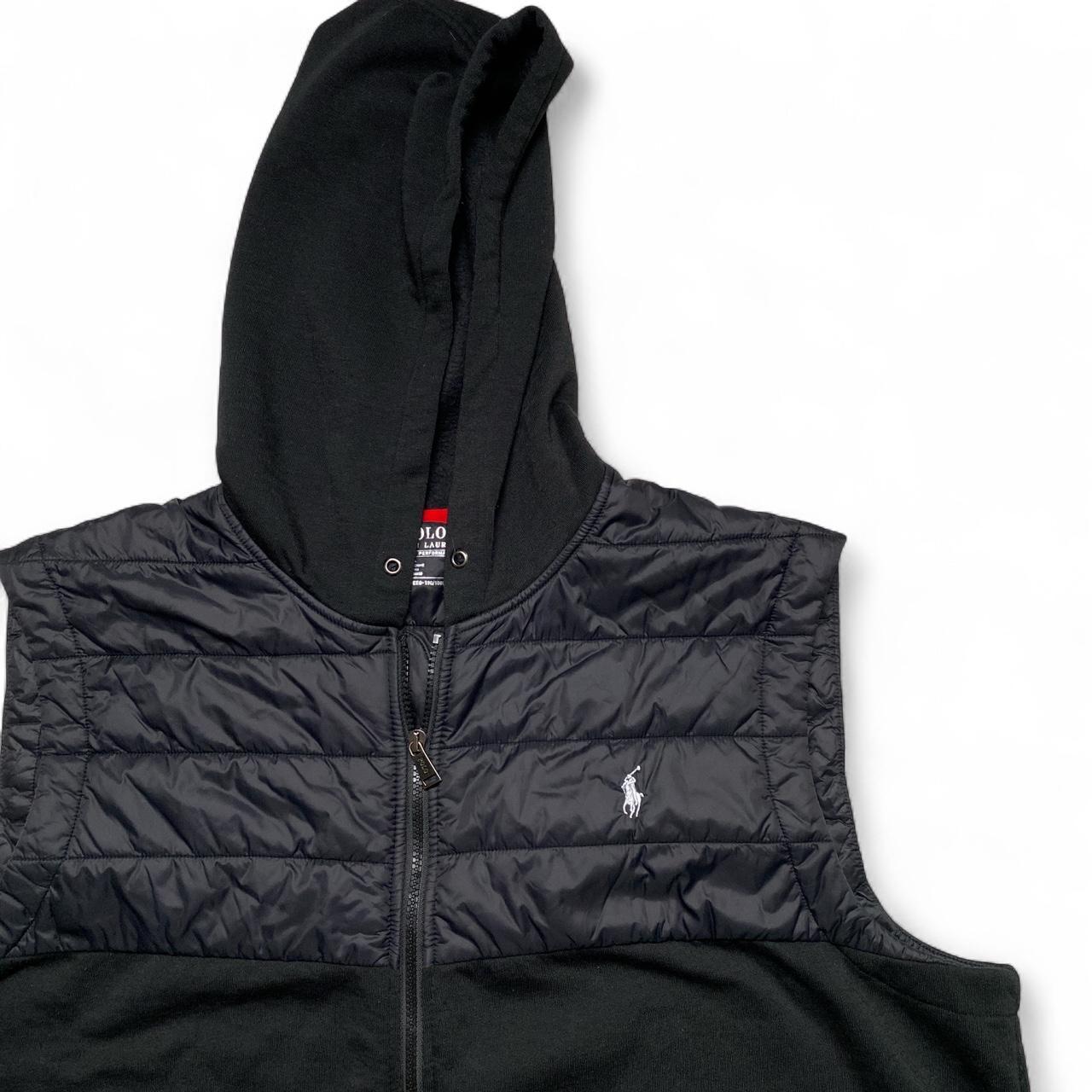 Ralph Lauren Polo Black and White Cotton and Nylon Gilet (2XL)