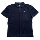 CP Company Slim Fit Navy and White Polo Shirt (M)