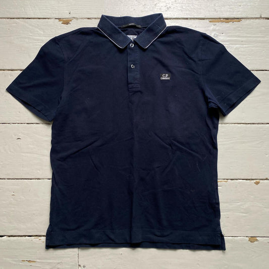 CP Company Slim Fit Navy and White Polo Shirt