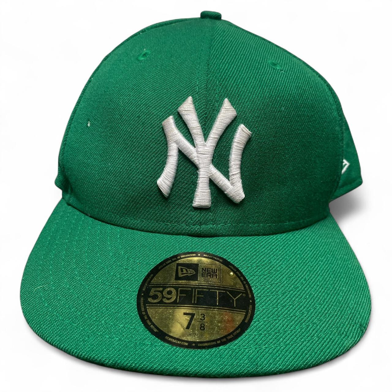 New York Yankees New Era Green and White Fitted Cap