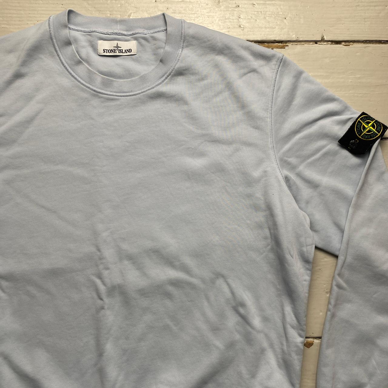 Stone Island Light Blue Crewneck Jumper