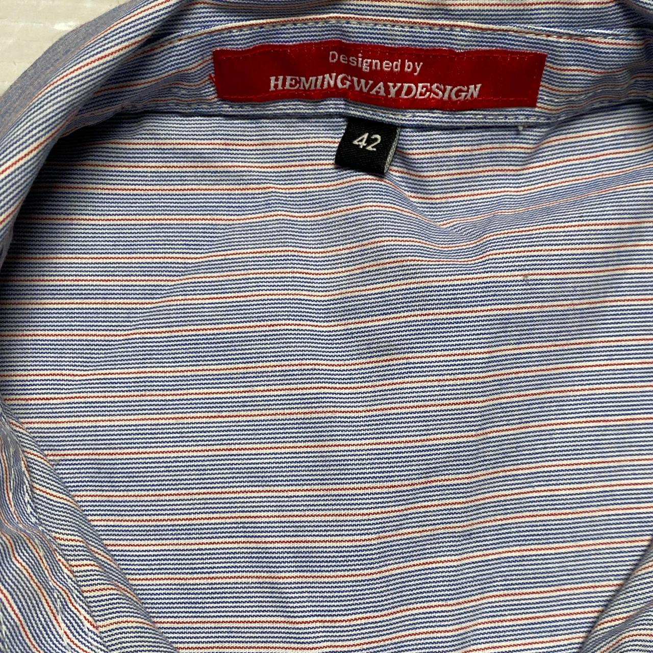 Workwear Purple Striped Short Sleeve Shirt (42/44)