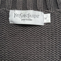 Yves Saint Laurent YSL Grey Cable Knit Jumper (M)