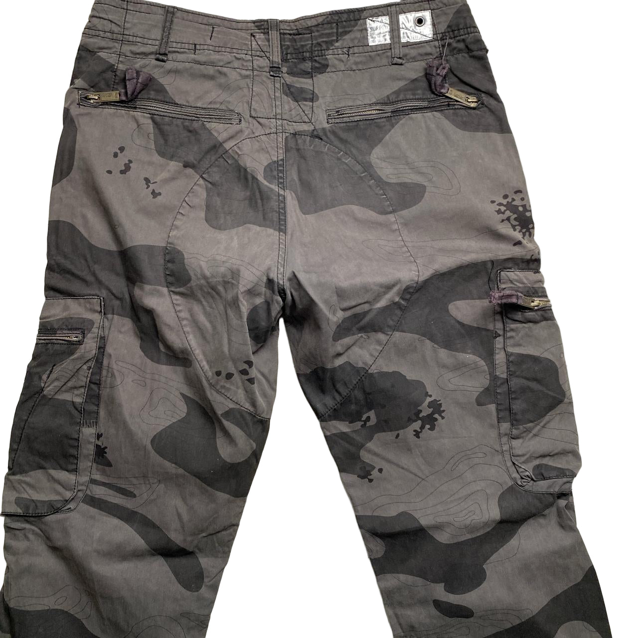 Zoo York Vintage Camouflage Cargo Army Combat Trousers Grey (32W)