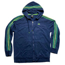 Adidas Performance Essentials Navy Triple Green Stripes Full Tracksuit (M)