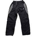Adidas Black and Grey Shell Trackpant Baggy Bottoms (S)