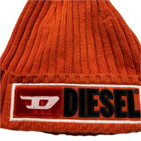 Diesel Orange Red and Black Beanie Hat