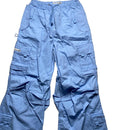 Criminal Damage Baggy Parachute Combat Light Baby Blue Cargo Trousers (S)