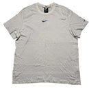 Nike White Grey and Blue Swoosh T Shirt (2XL)