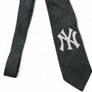 New York Yankees Printed Grey and White tie