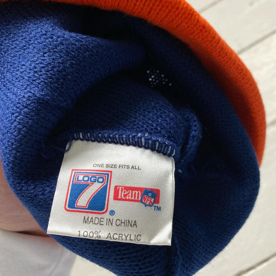 Chicago Bears Navy and Orange NFL 90’s Beanie Hat