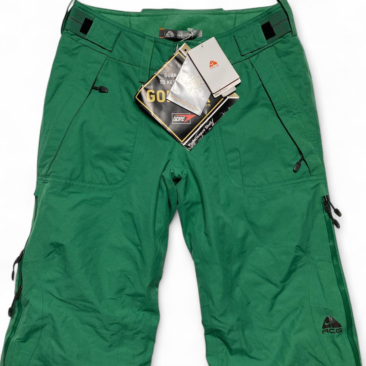 Nike ACG Goretex Womens Green Snow Pant Ski Baggy Cargo Trousers