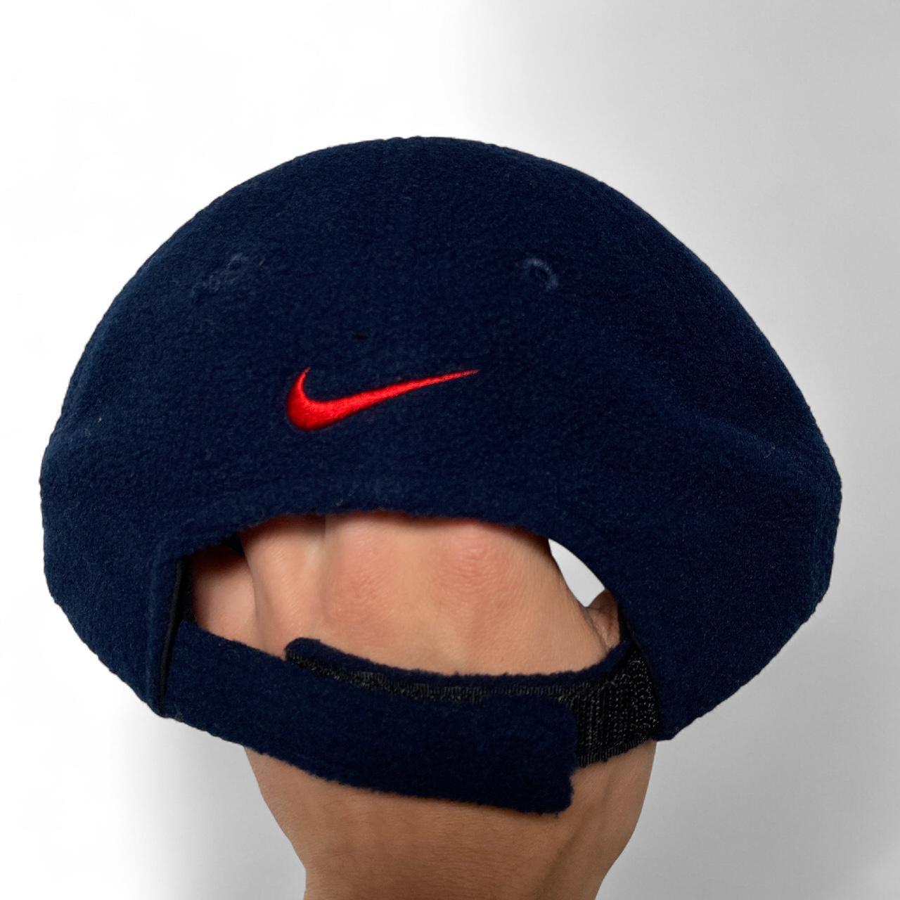 Nike Y2K Vintage Fleece Navy and Red Swoosh Cap