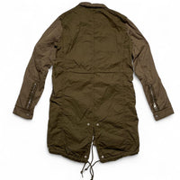 All Saints Military Distressed Womens Khaki Brown Jacket (XS)