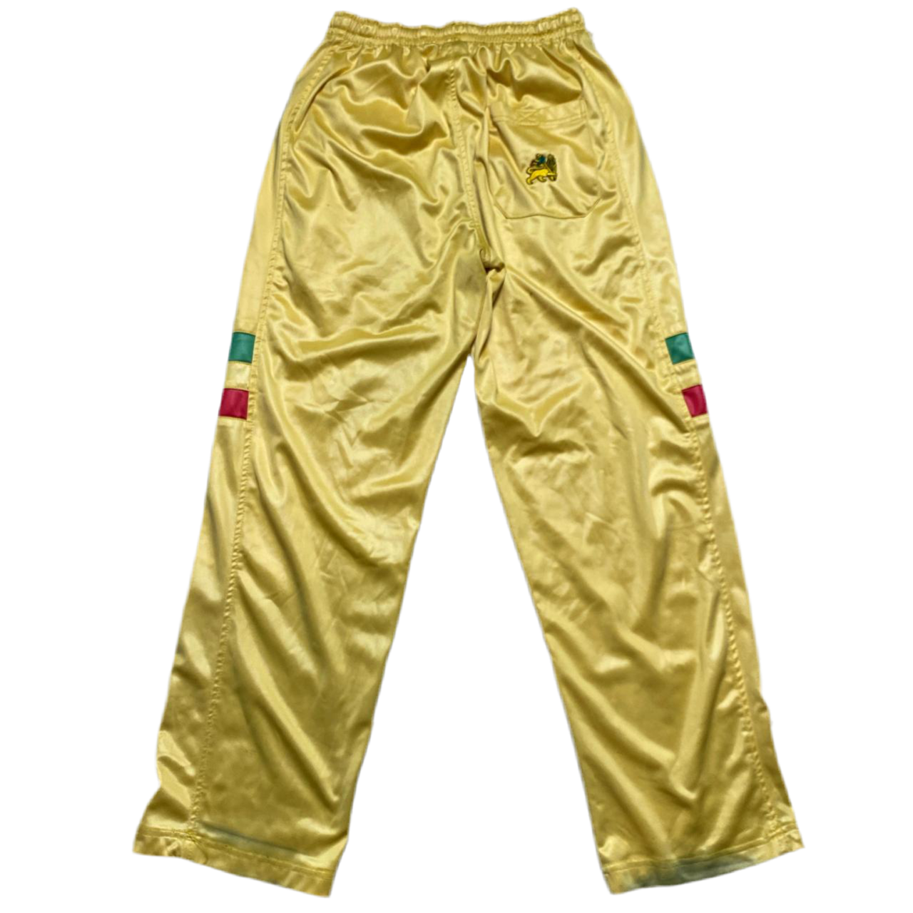 Raw Blue Yellow Satin Full Rasta Lion Tracksuit (M)