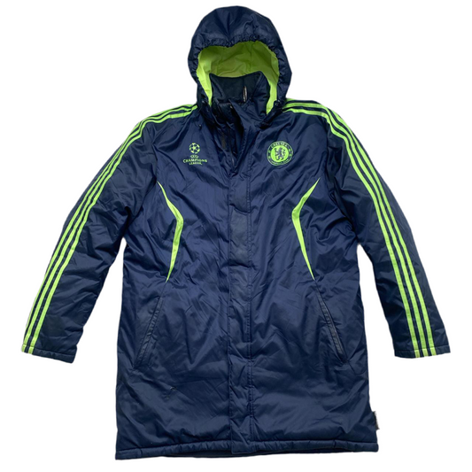 Adidas Climawarm Chelsea Champions League Vintage Puffer Long Parka Coat (L)